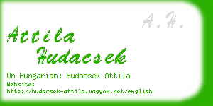 attila hudacsek business card